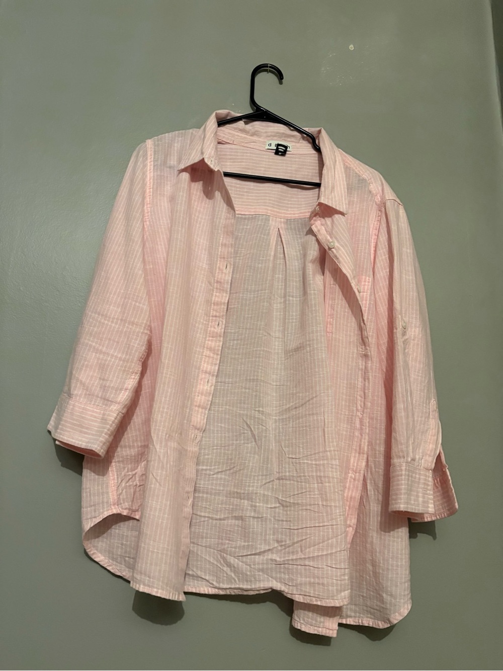 Breathable Pink Striped Button-Down Shirt - Relaxed Casual Fit